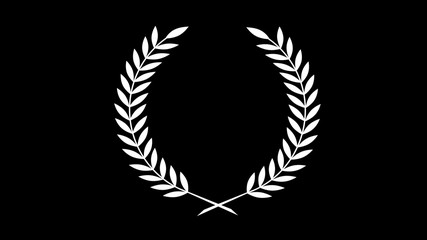 White wheat icon on black background,Beautiful wheat icon