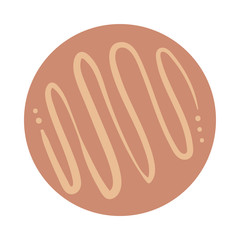 spiral lines boho hand draw style