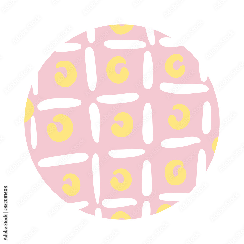 Poster circles organic pattern block style