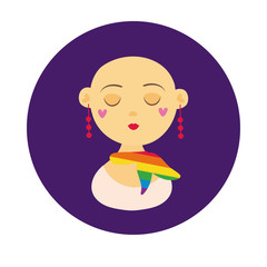 lesbian character gay pride block style