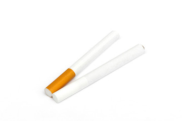 Cigarettes isolated on a white background.