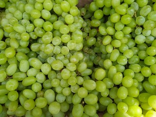 Green Grapes Closeup Stock Photo