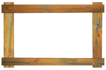 the brown wood frame