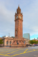Fototapeta premium Albert Memorial Clock tower in Belfast - Northern Ireland