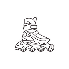 Roller skates icon. Roller skates on a white background. Sports shoes for recreation