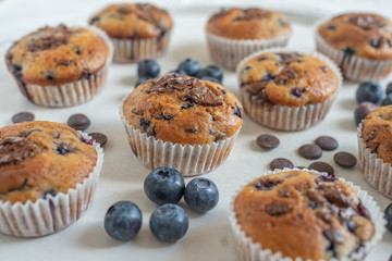 sweet home made chocolate blueberry muffins