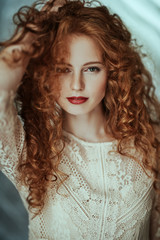 beauty with red hair