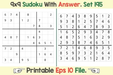 Advance Sudoku Puzzle Games Easy to Hard with Answer