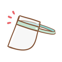 Illustration of face shield for infection prevention