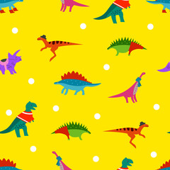 Dinosaurs in funny clothes