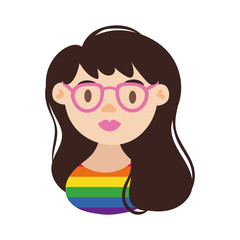 lesbian character gay pride hand draw style