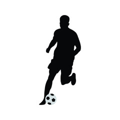 Fototapeta na wymiar football player silhouette