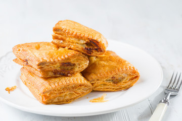 rustic golden english sausage pie comfort food