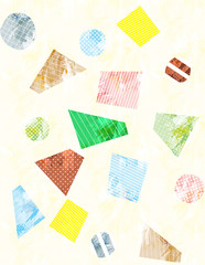 Elagance mix object pattern with color backgound