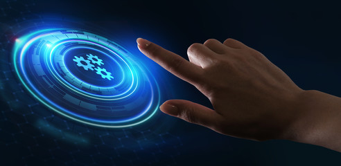 Business, Technology, Internet and network concept. Automation Software Technology Process System.