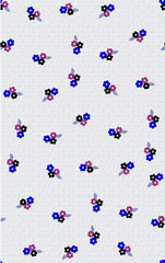 Elanance Floral motif pattern with color backgound