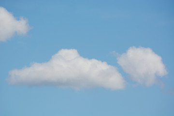 White cloud on blue sky background