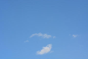 White cloud on blue sky background