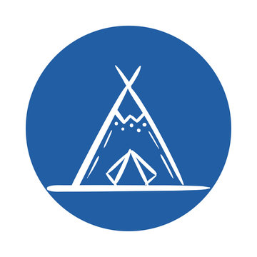 Indian Tent Canadian Block Style Icon