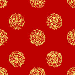 abstract vector seamless pattern with flowers