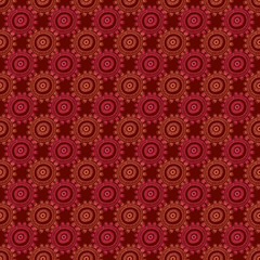 seamless pattern with red flowers
