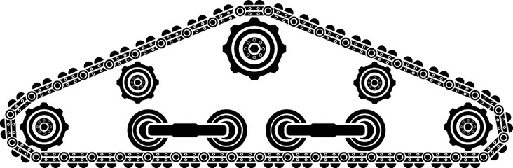 Collection tank and tractor tracks, seamless texture and brush to create