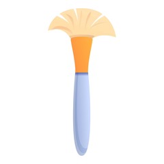 Stylist face brush icon. Cartoon of stylist face brush vector icon for web design isolated on white background