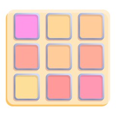 Stylist powder icon. Cartoon of stylist powder vector icon for web design isolated on white background