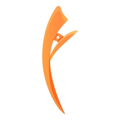 Hair clip icon. Cartoon of hair clip vector icon for web design isolated on white background