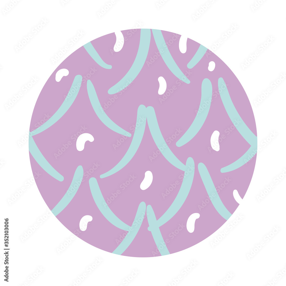 Poster lines and points organic pattern block style