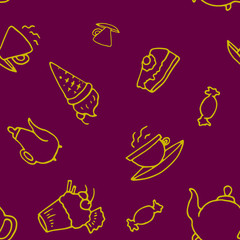 seamless pattern with colorful tea cups vector fabric print 