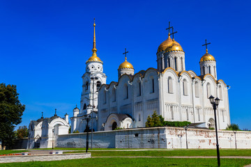 Dormition Cathedral (Assumption Cathedral) in Vladimir, Russia. Golden ring of Russia