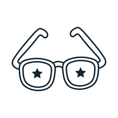 sunglasses with stars line style