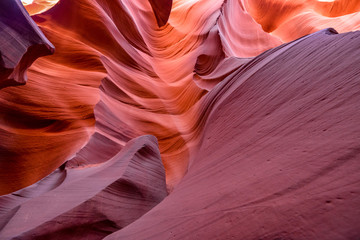 Interior of Antiloppe canyon, page, Arizona USA