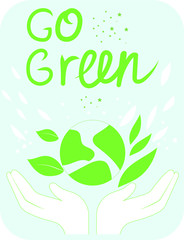 Vector illustration logo on the theme of World Environment day on June 5th.