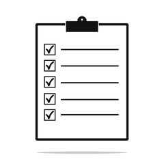 Simple checklist vector black and white graphic icon