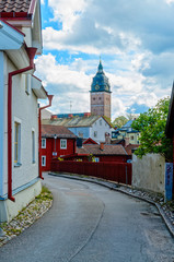 Kvarngatan, a street in the old part of Str&auml;ngn&auml;s.