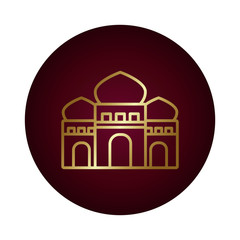 ramadam kareem temple block gradient style icon