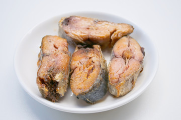 Fried dried King mackerel salted fish