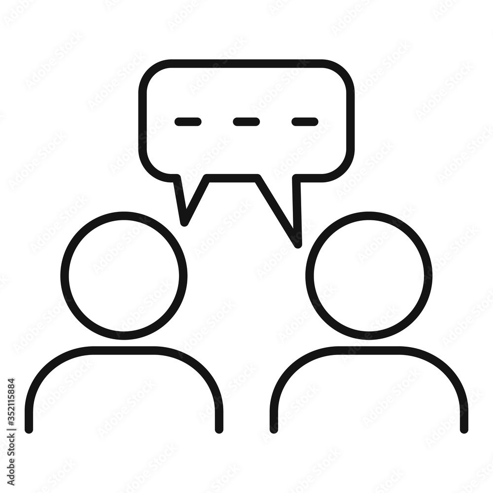 Poster trust collaboration icon. outline trust collaboration vector icon for web design isolated on white b