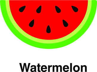 watermelon piece cartoon vector illustration