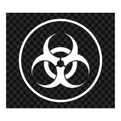 Biohazard modern website icon isolated on white background. Design for mobile app and ui
