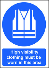 High visibility clothing must be worn in this area