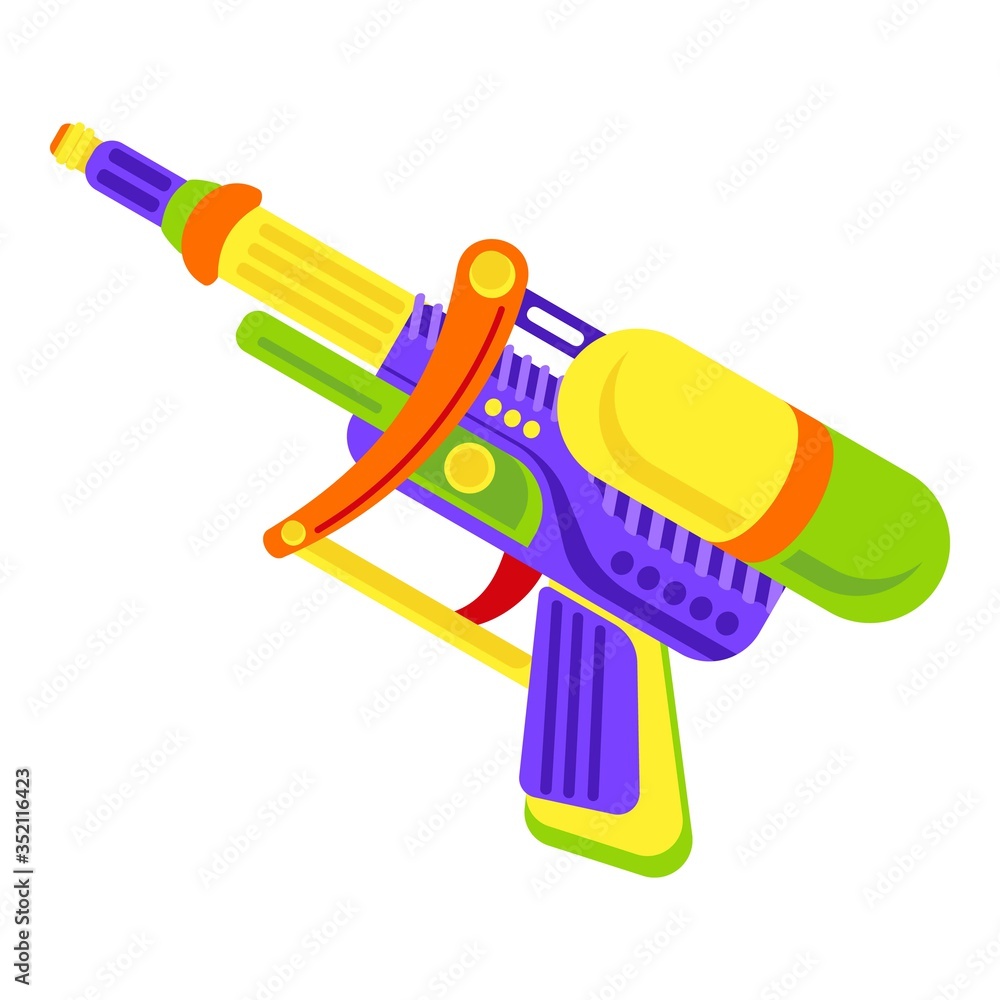 Poster Squirt gun icon. Cartoon of squirt gun vector icon for web design isolated on white background