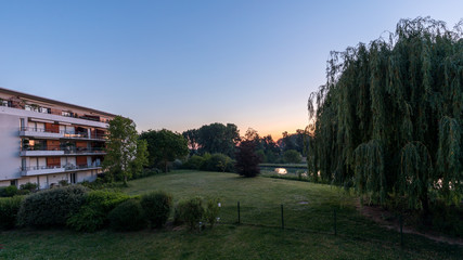 Landscape of a sunrise in France 
