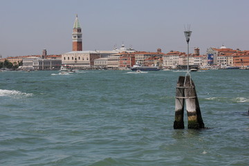 overview of Cenice city centre from its lagoog