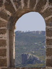 Roman amphitheater of Aspendos ancient city near Antalya, Southern Turkey.