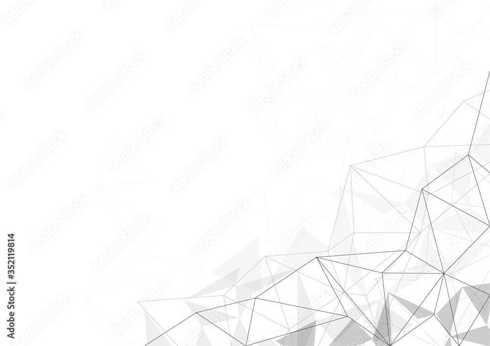 Poster vector polygon background abstract technology communication data science