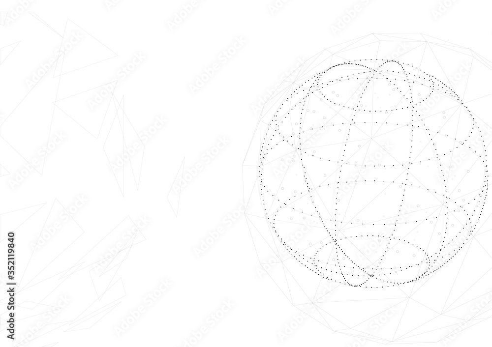 Wall mural vector white background abstract technology communication data science