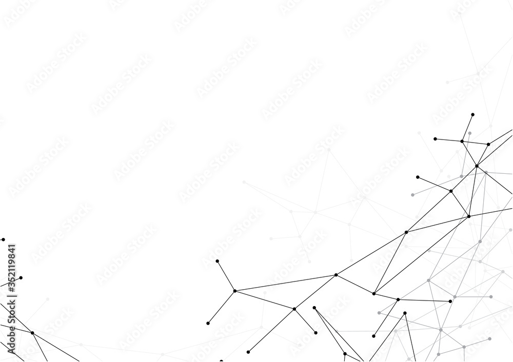 Poster vector polygon background abstract technology communication data science